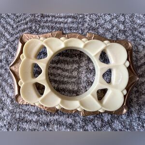 Vintage brass Amerock toothbrush water glass holder 1970s